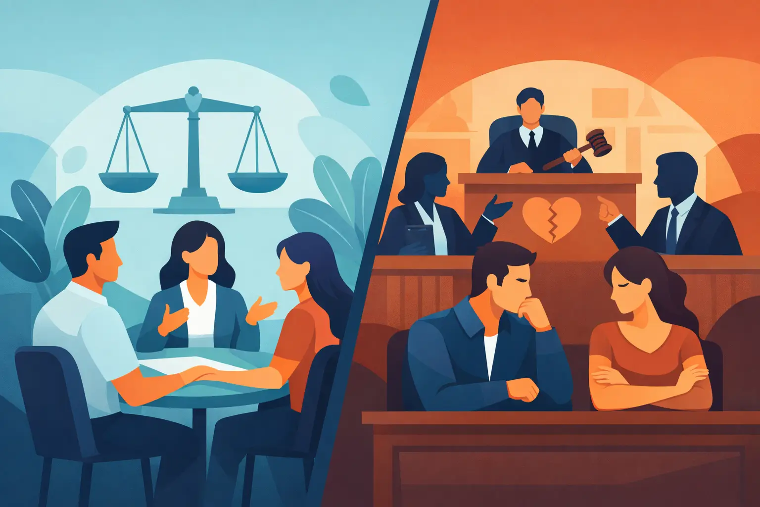 Mediation Versus Litigation Divorce